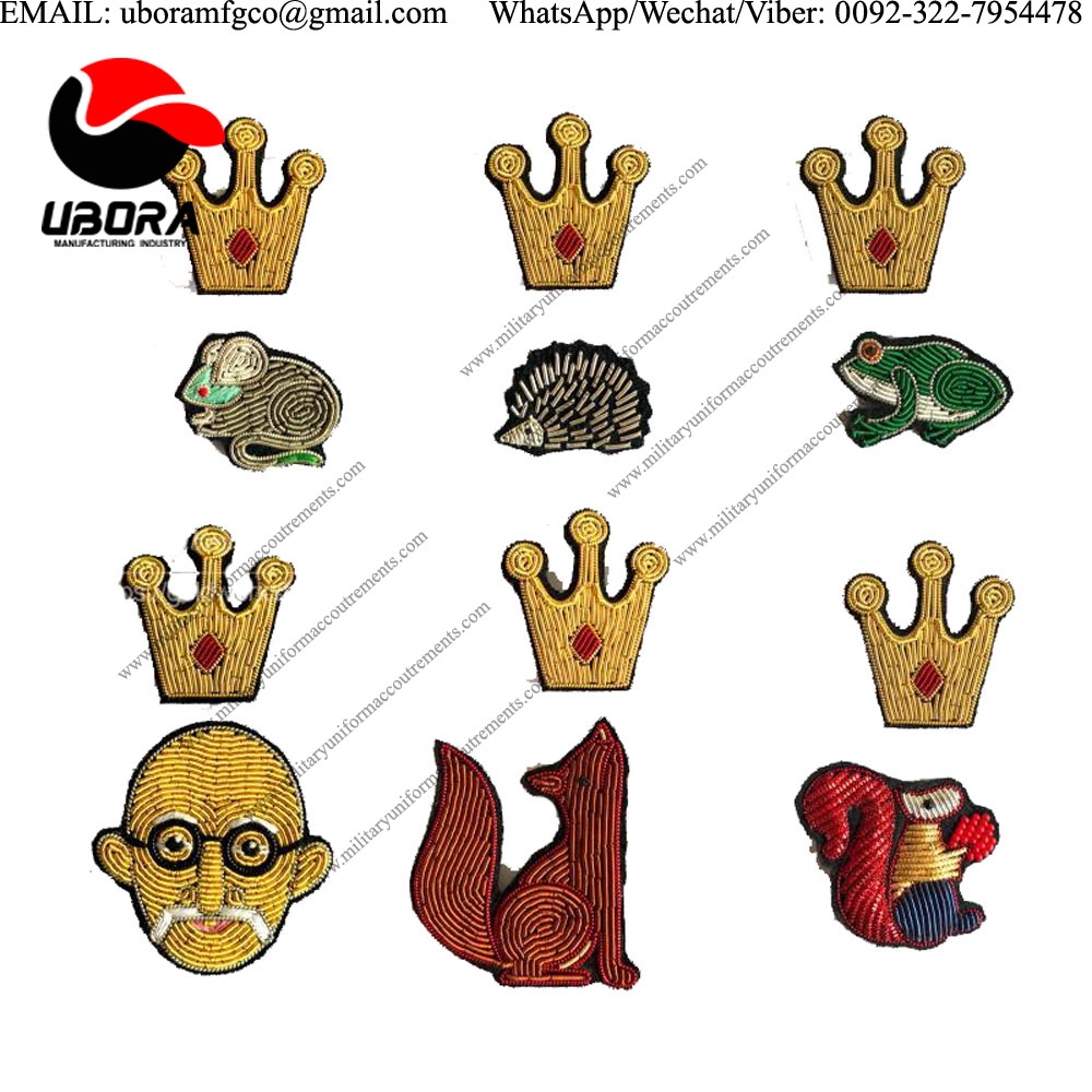 DIY New High quality 3D Hand embroidered badges Animals and crowns applique for Coat Trousers Bag 